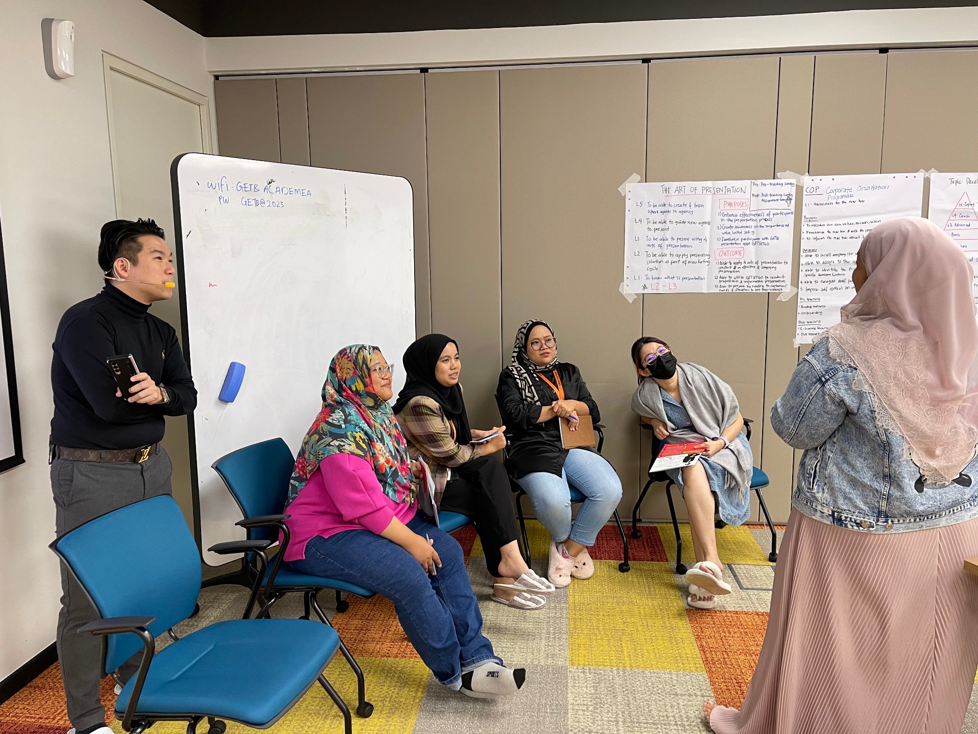 Facilitation workshop with group presentation